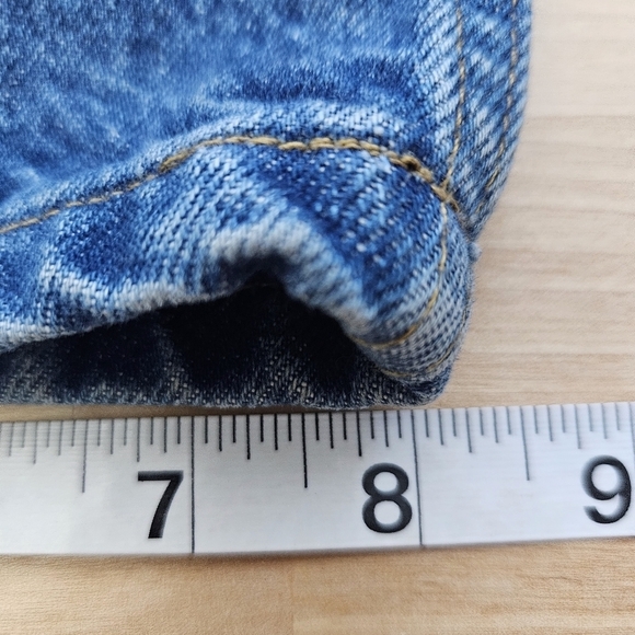 Carhartt Straight Traditional Fit Denim Blue Jeans men's size 46X32 B18 DST - Picture 10 of 12